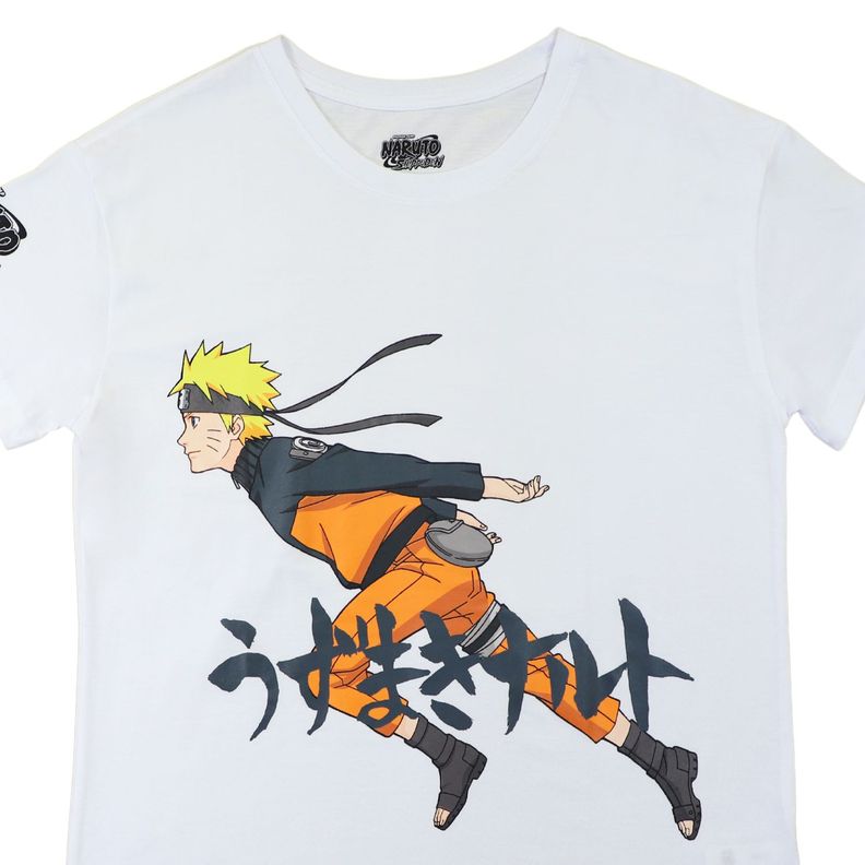 Polera Mujer Corriendo Blanco Naruto-2