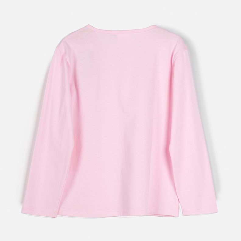 Polera Manga Larga Niña Muñeca Rosado Barbie-1