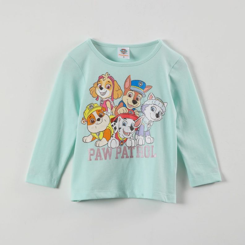 Polera Manga Larga Niña La Patrulla Turquesa Paw Patrol-0