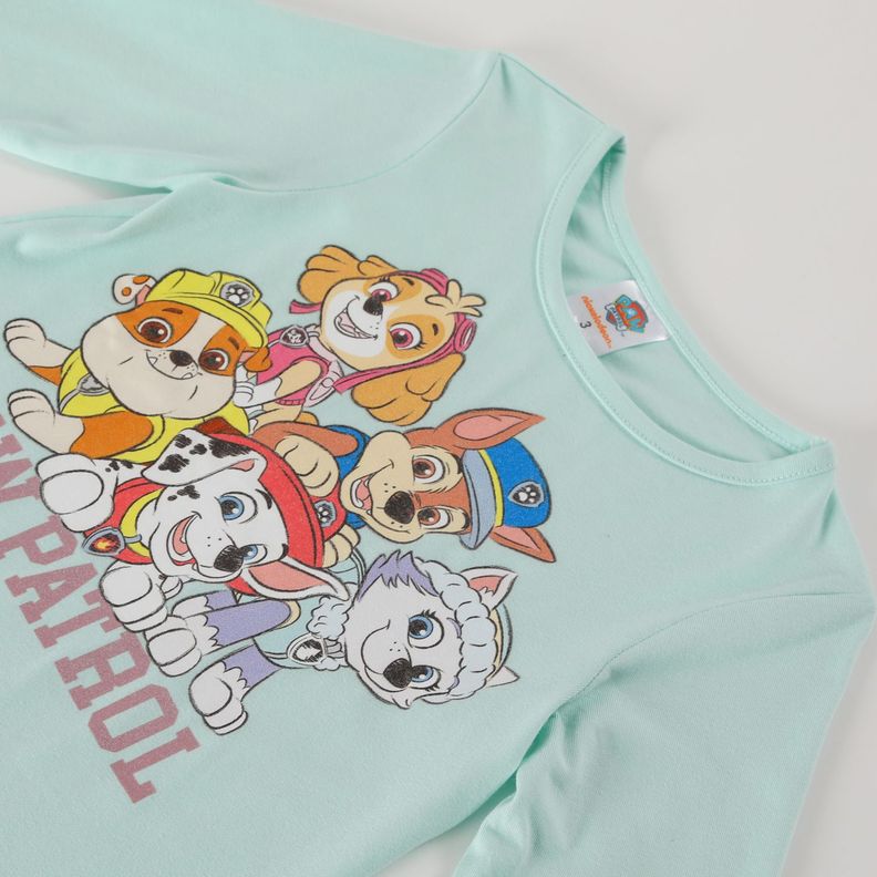 Polera Manga Larga Niña La Patrulla Turquesa Paw Patrol-1