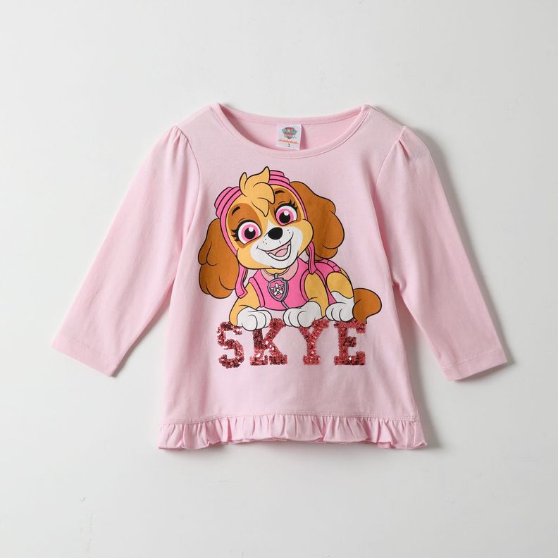 Polera Manga Larga Niña Happy Rosado Paw Patrol-0