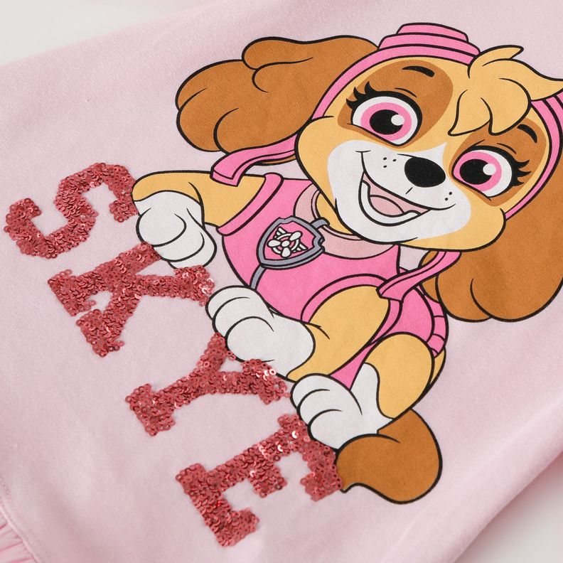 Polera Manga Larga Niña Happy Rosado Paw Patrol-1