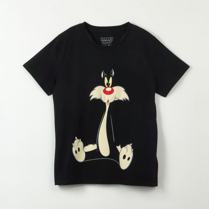 Polera Manga Corta Mujer Silvestre Negro Looney Tunes-0