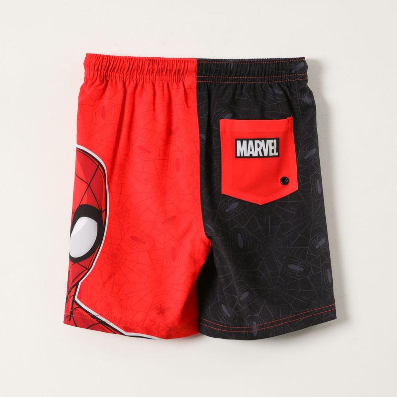 Traje de Baño Niño Bicolor Spiderman Negro Marvel-3