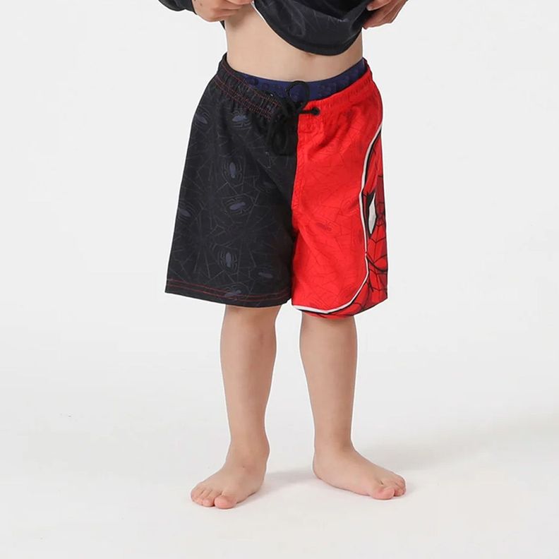 Traje de Baño Niño Bicolor Spiderman Negro Marvel-0