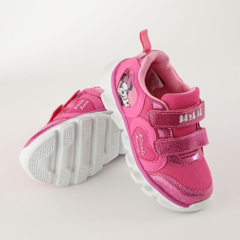 Zapatilla Con Luces Niña Contenta Minnie Rosado Disney-2
