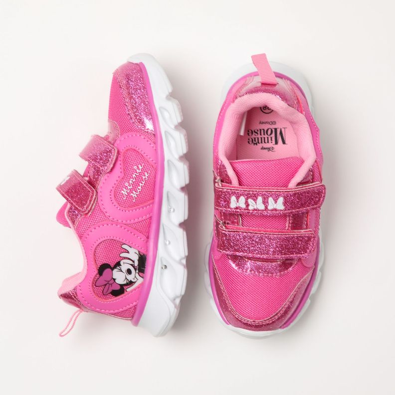 Zapatilla Con Luces Niña Contenta Minnie Rosado Disney-3