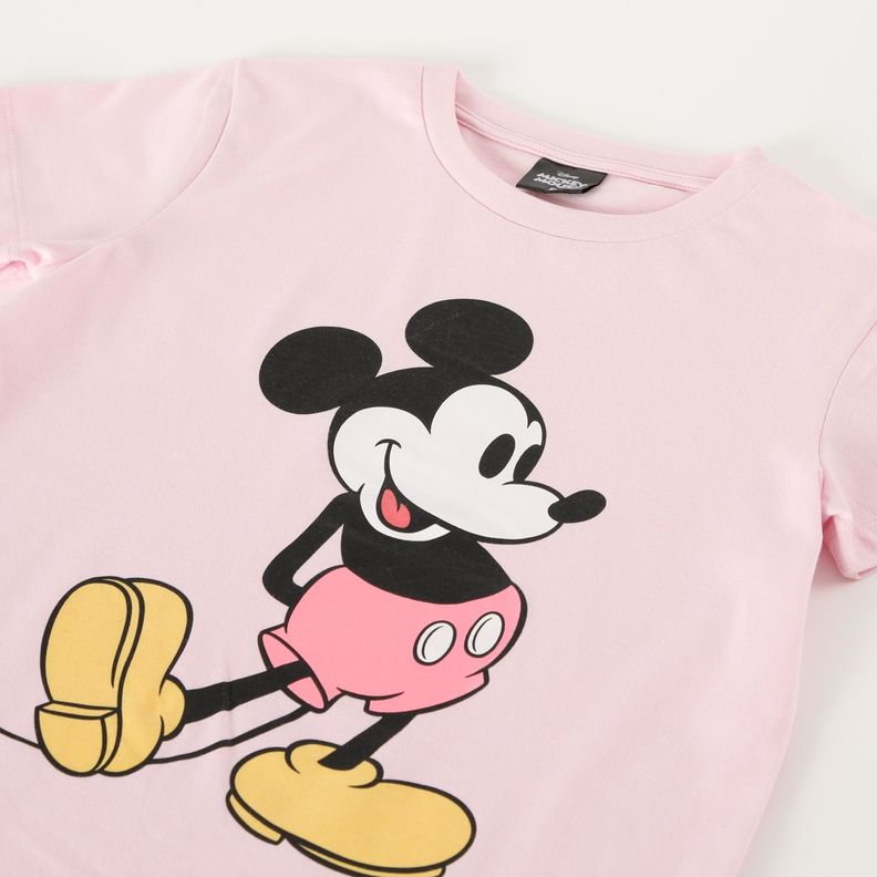Polera Manga Corta Niña Mickey Rosado Disney-2