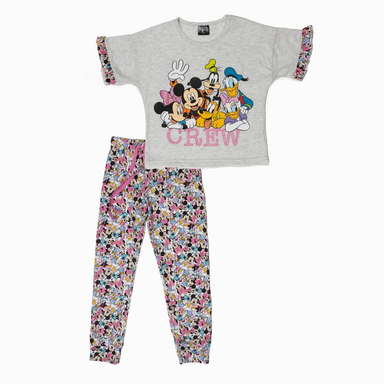 Pijama Niña Mickey Crew Blanco Disney-0