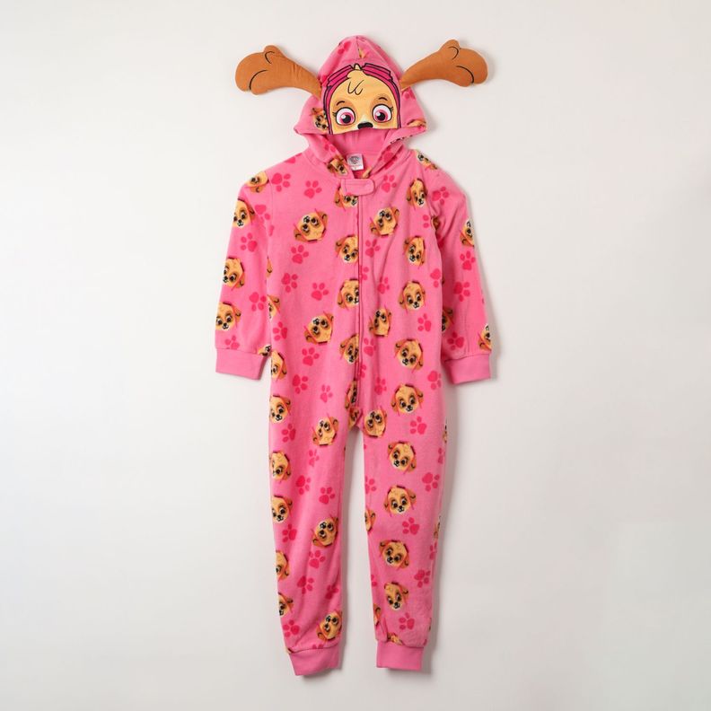 Pijama Polar Niña Sky Orejitas Rosado Paw Patrol-0
