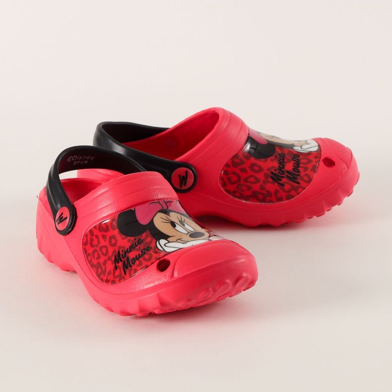 Zueco de Eva Niña Animal Print Minnie Rojo Disney-0