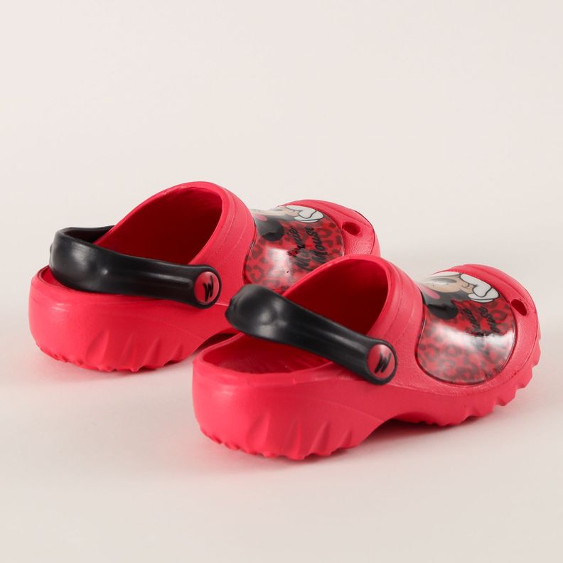 Zueco de Eva Niña Animal Print Minnie Rojo Disney-1