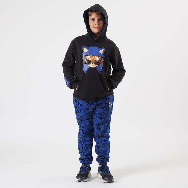 Pantalon De Buzo Niño Logo Azul Sonic-0