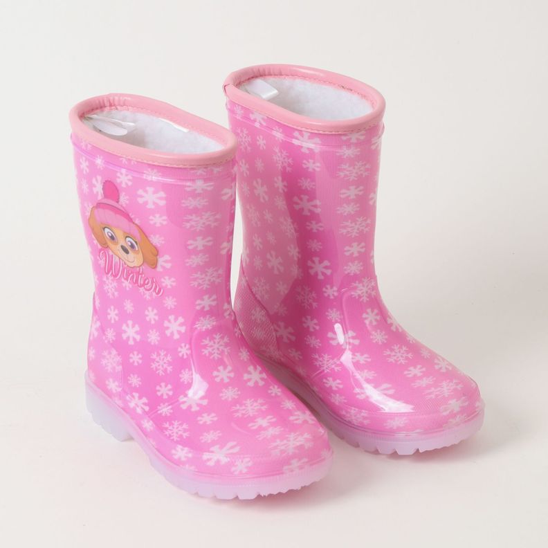 Bota De Agua Con Luces Y Chiporro Niña Rosado Paw Patrol-0