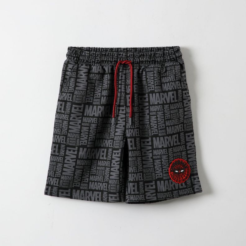 Short Niño Full Print Spiderman Negro Marvel-0