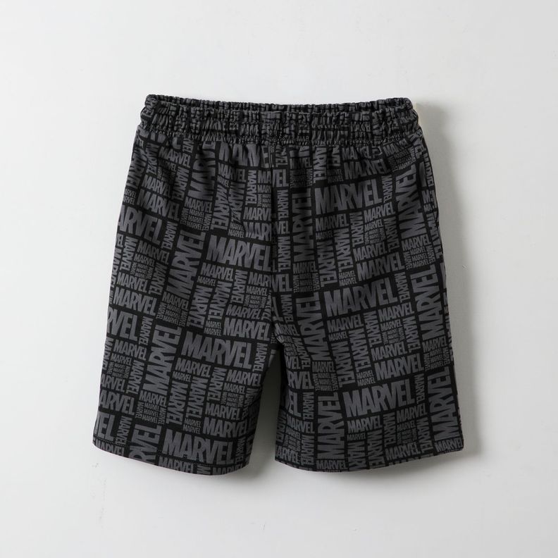 Short Niño Full Print Spiderman Negro Marvel-2
