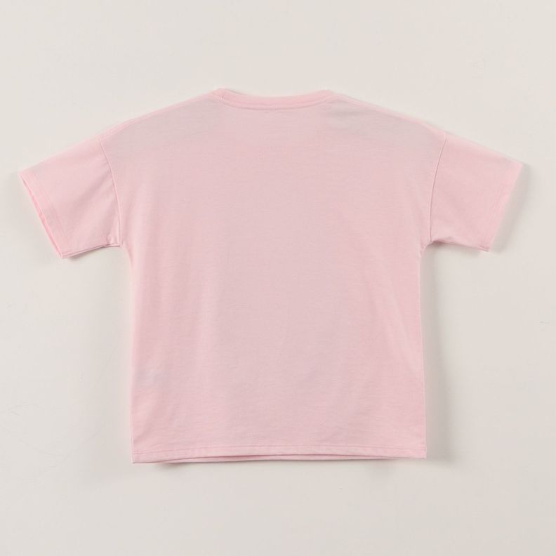 Polera Manga Corta Blanca Nieves Niña Princesas Rosado Disney-2