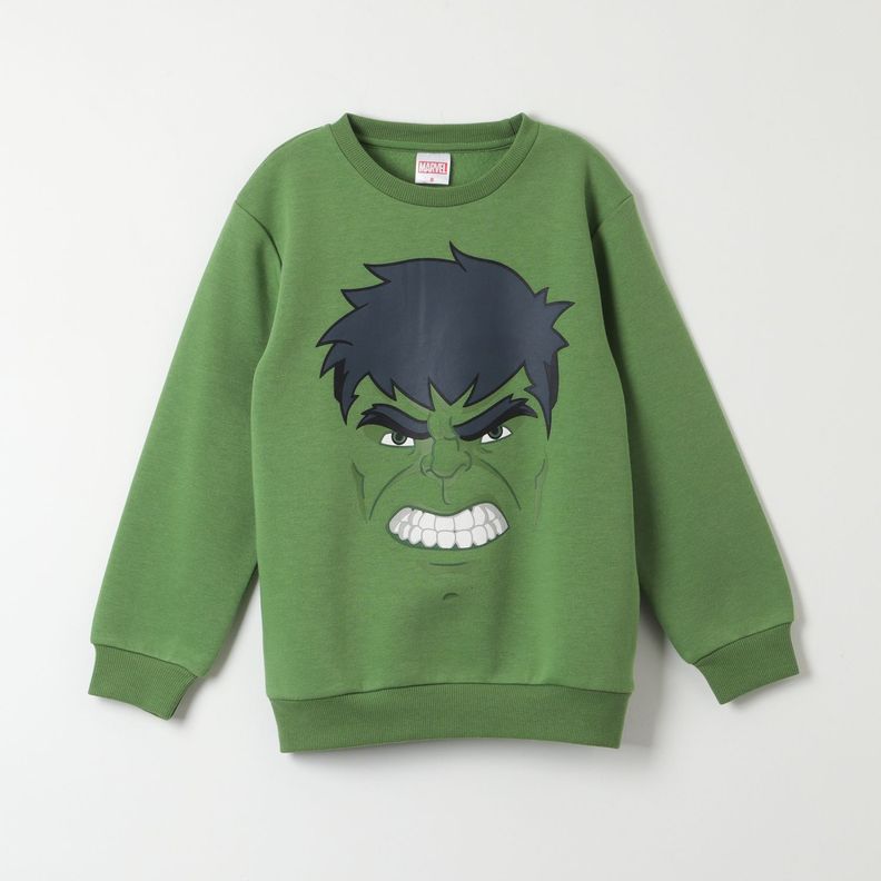 Poleron Niño Avengers Face Verde Marvel-0