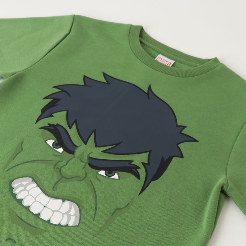 Poleron Niño Avengers Face Verde Marvel-1