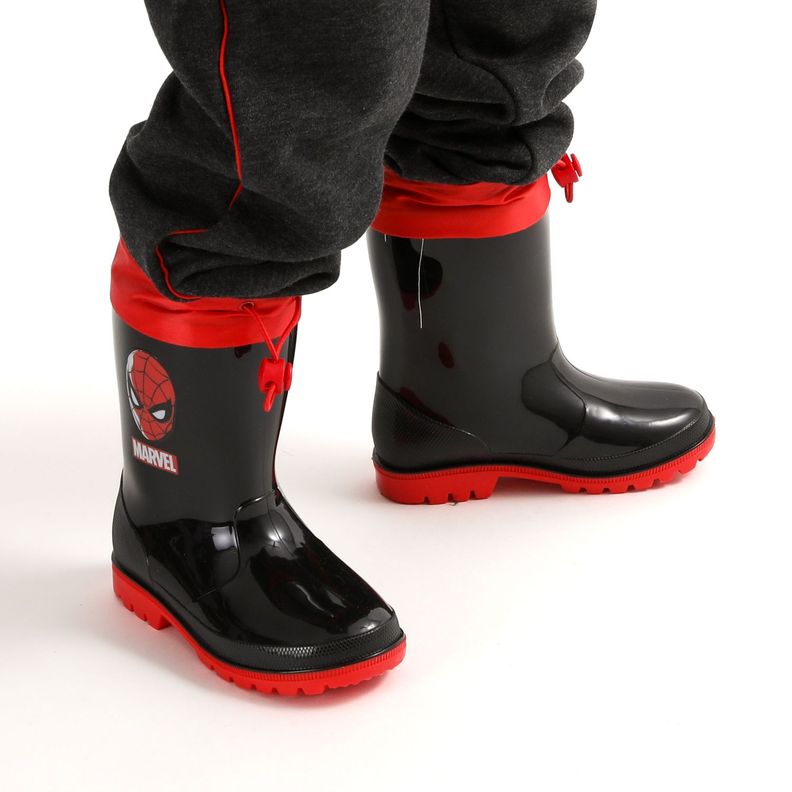 Bota De Agua Con Chiporro Niño Spiderman Mask Negro Marvel-1