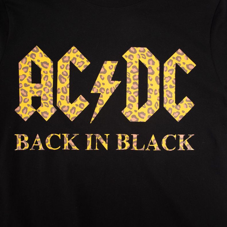 Polera Mujer  Acdc Animal Negro-1