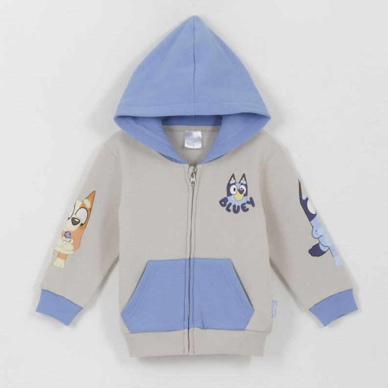 Poleron con Cierre Nino Manga Print Beige Bingo & Bluey