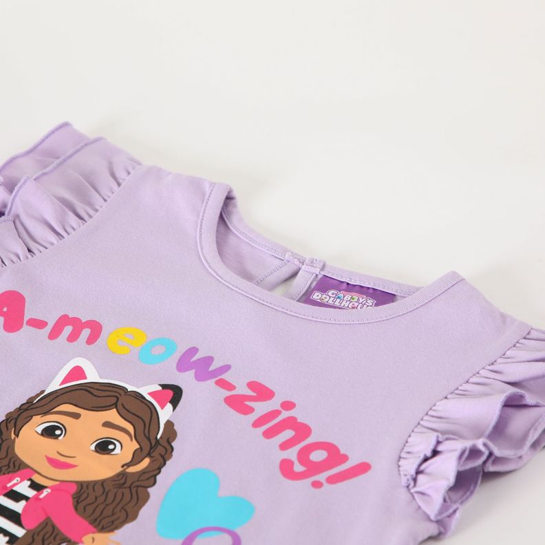 Polera Manga Corta Niña Amazing Lila Gabby Dollhouse-2