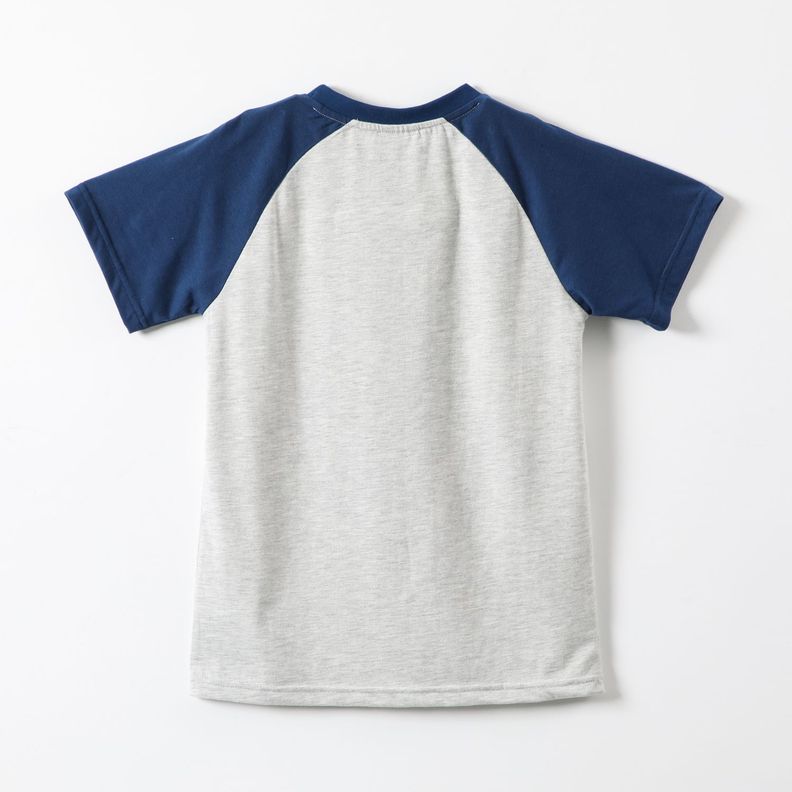 Polera Manga Corta Niño Raglan Gris Sonic-1