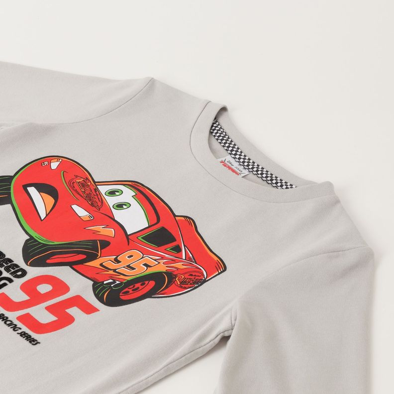Polera Manga Larga Niño Cars Piston Cup Beige Disney-1