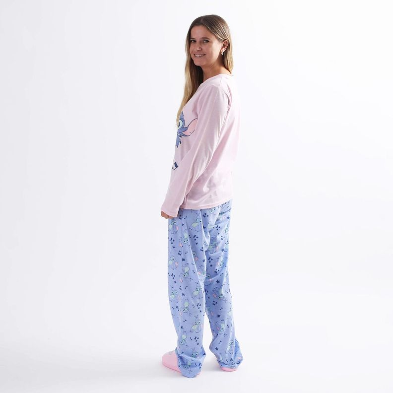Conjunto Pijama Mujer Lilo & Stitch Friends Rosado Disney-1