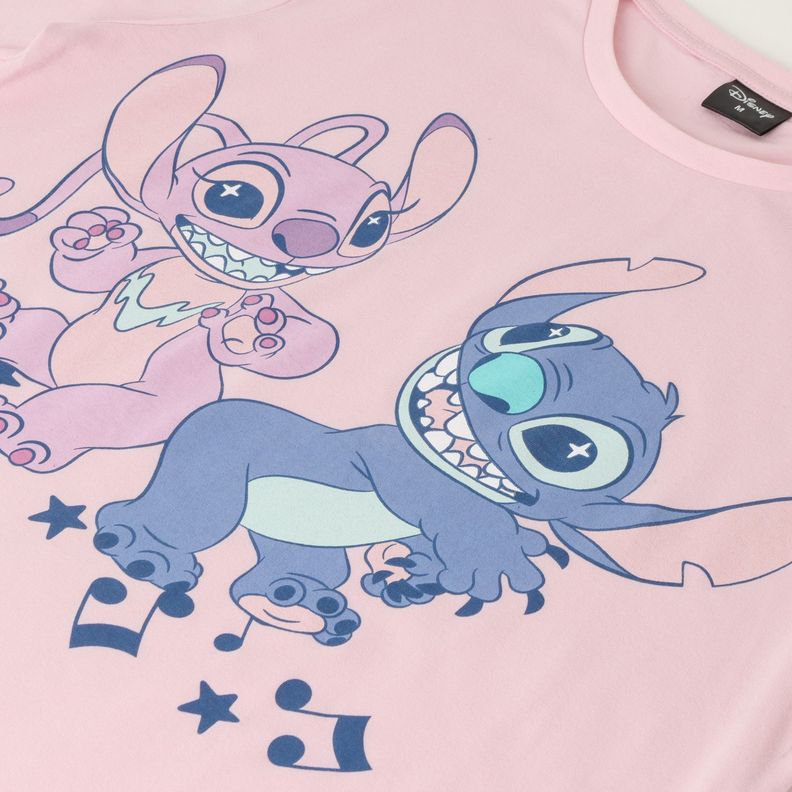 Conjunto Pijama Mujer Lilo & Stitch Friends Rosado Disney-3