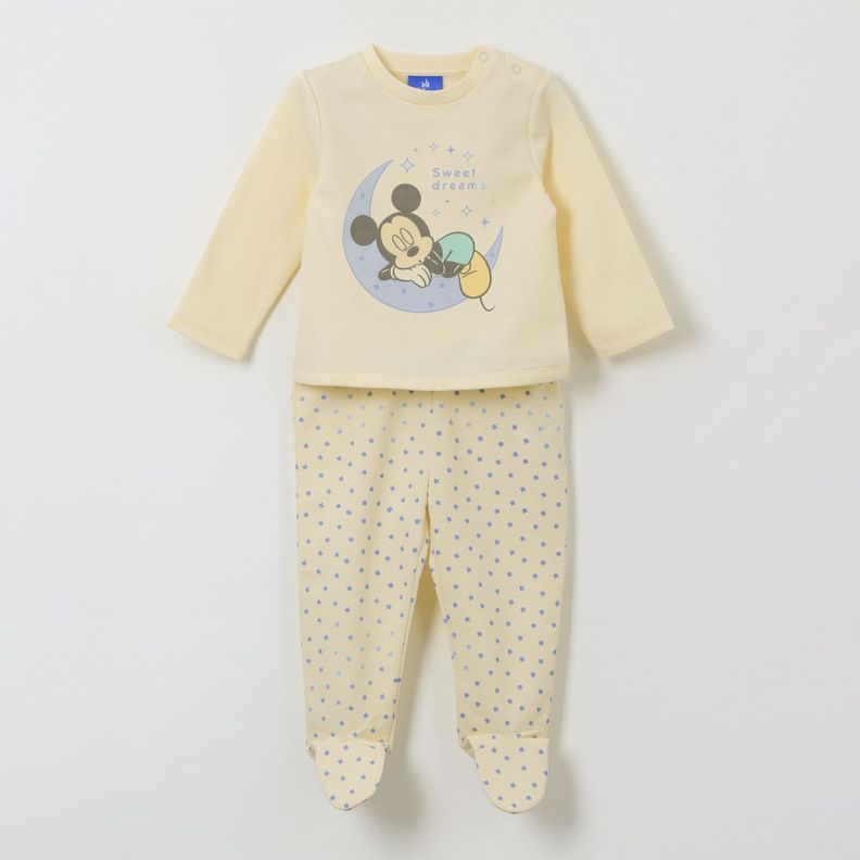 Pijama Manga Larga Nino Sweet Dreams Mickey Amarillo Disney