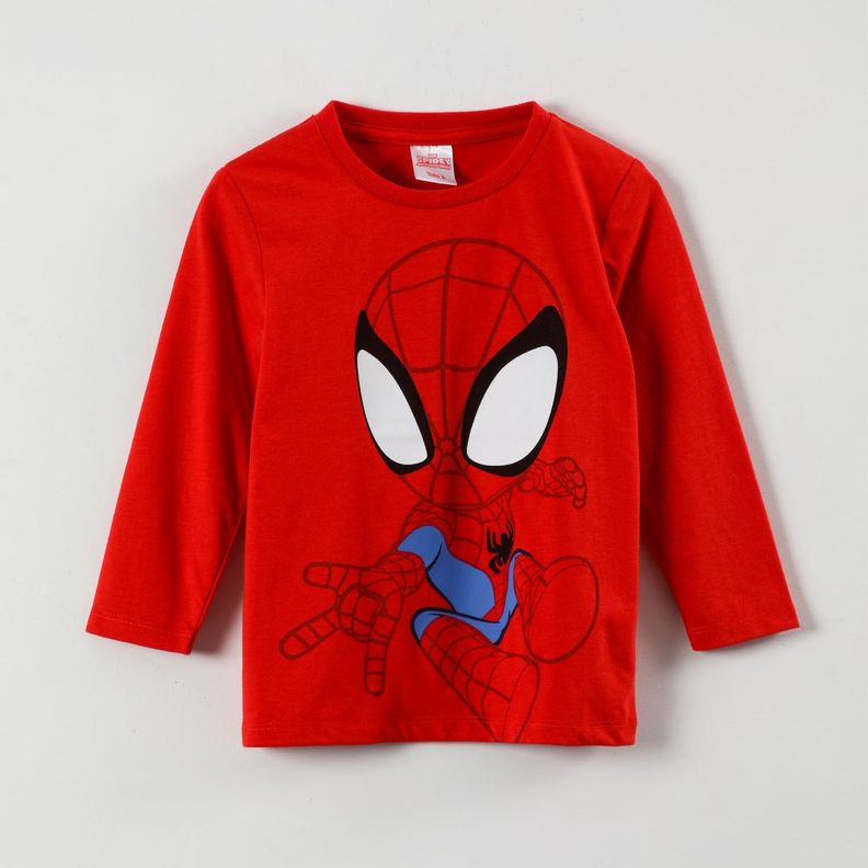 Polera Manga Larga Niño Spiderman Web-Slinger Rojo Marvel-0