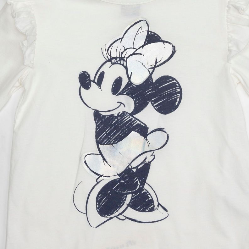 Polera Manga Larga Niña Vuelos Minnie Blanco Disney-3