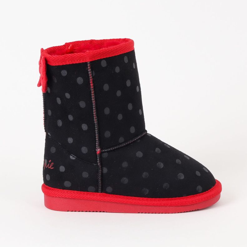 Bota Chiporro Niña Minnie Dots Negro Disney-1