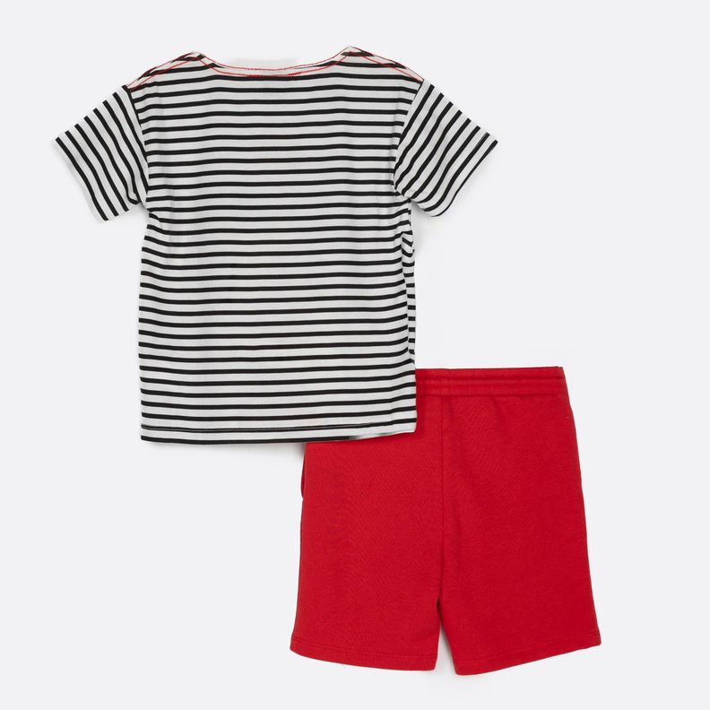 Conjunto Niño Rayas Mickey Blanco Disney-1