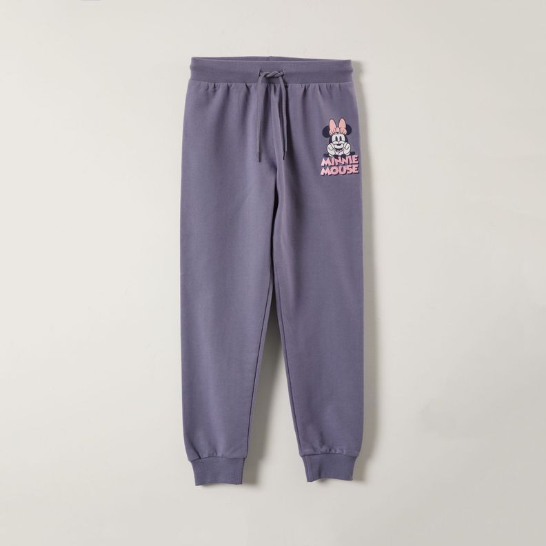 Pantalon de Buzo Niña Cara Minnie Azul Disney-0