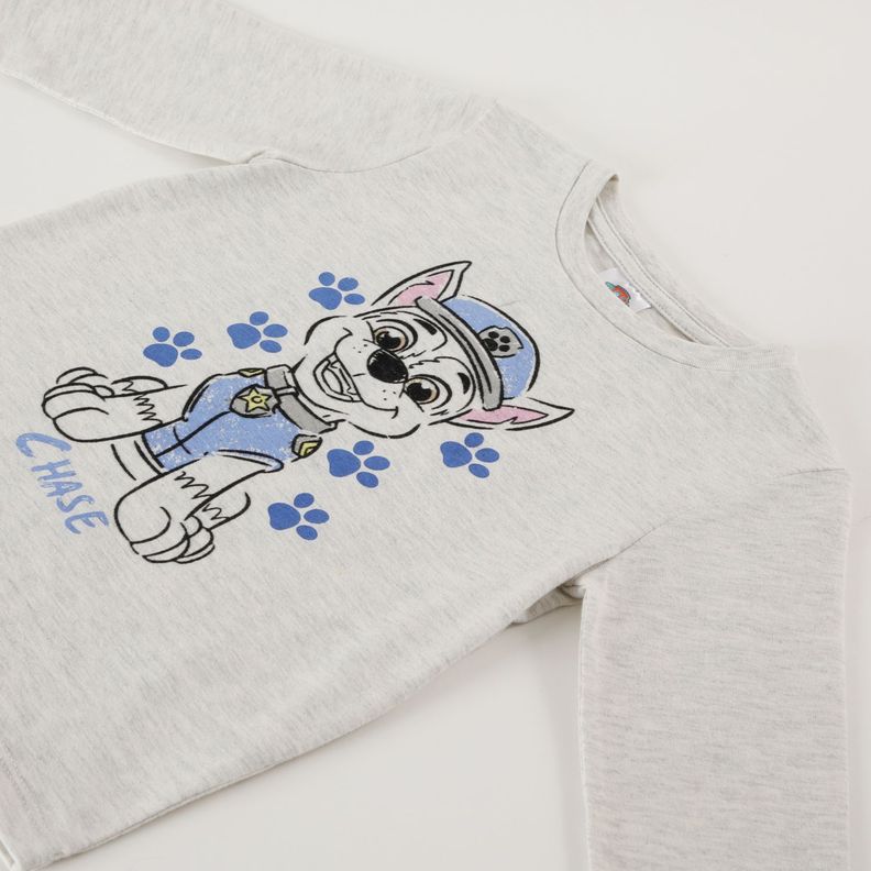 Polera Manga Larga Niño Chase Colors Gris Paw Patrol-1