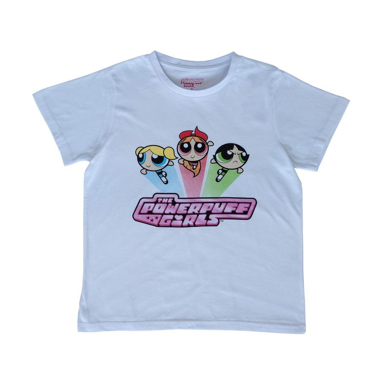 Polera Mujer Las chicas superpoderosas Up Blanco Cartoon Network-2