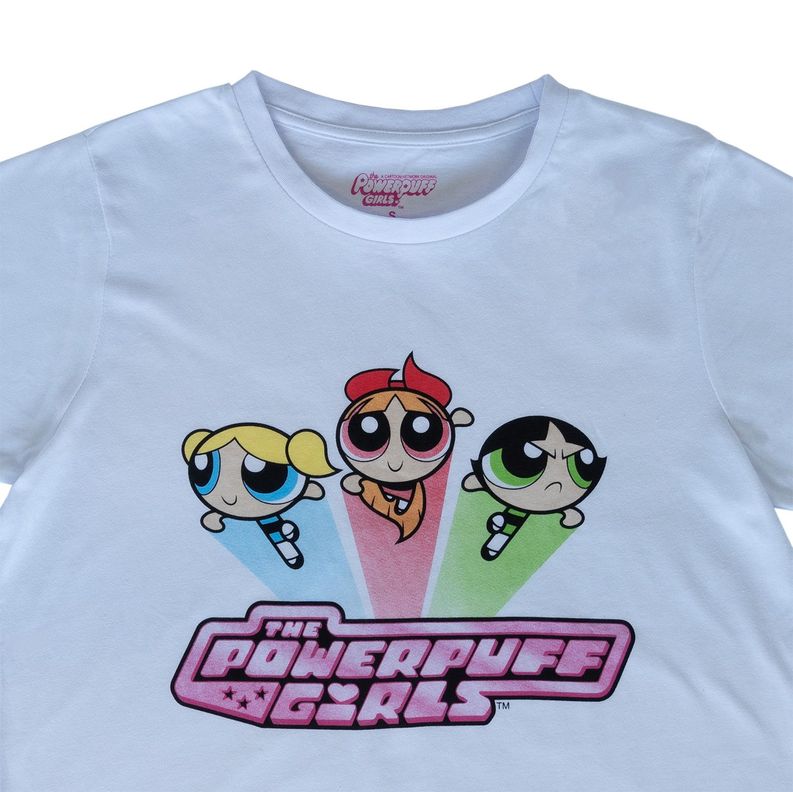 Polera Mujer Las chicas superpoderosas Up Blanco Cartoon Network-4