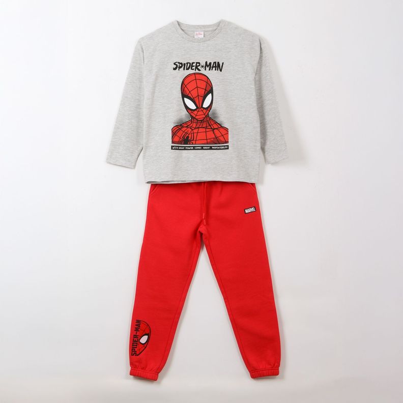 Conjunto Nino Gris Spiderman Marvel