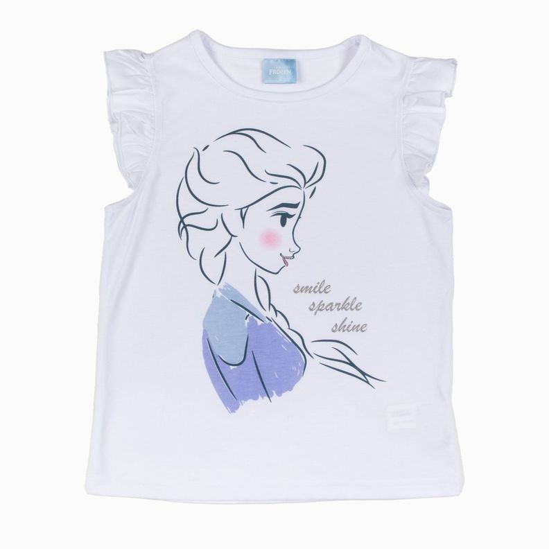 Polera Niña Smile Shine Frozen Blanco Disney-3