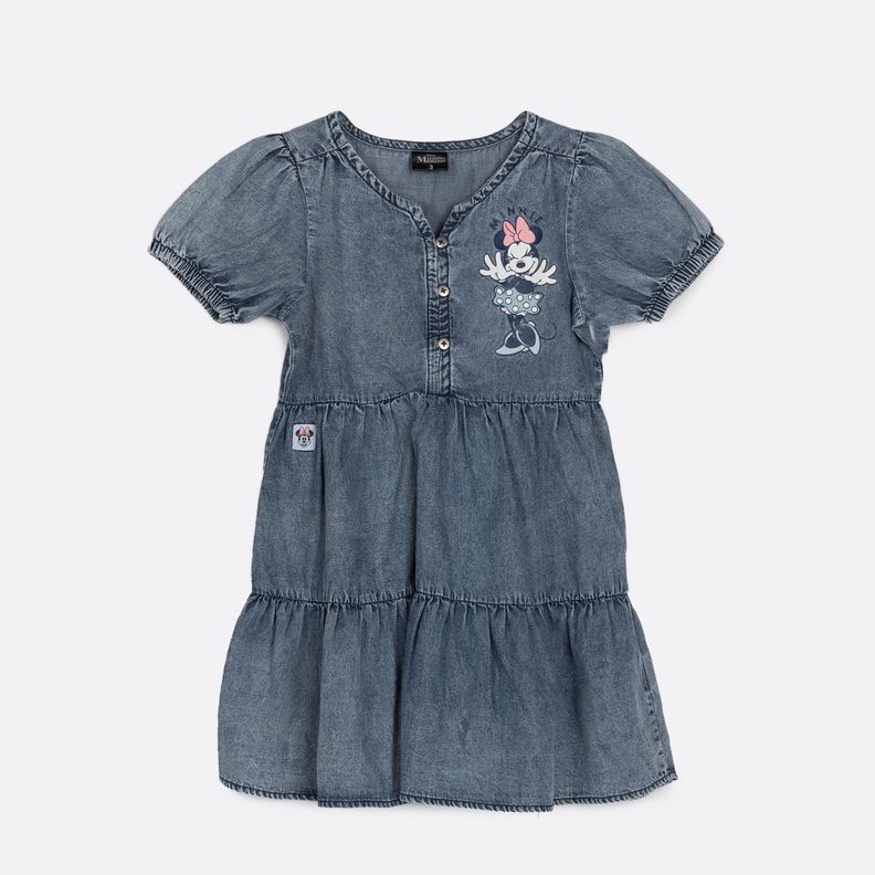 Vestido Niña Logo Minnie Denim Disney-0