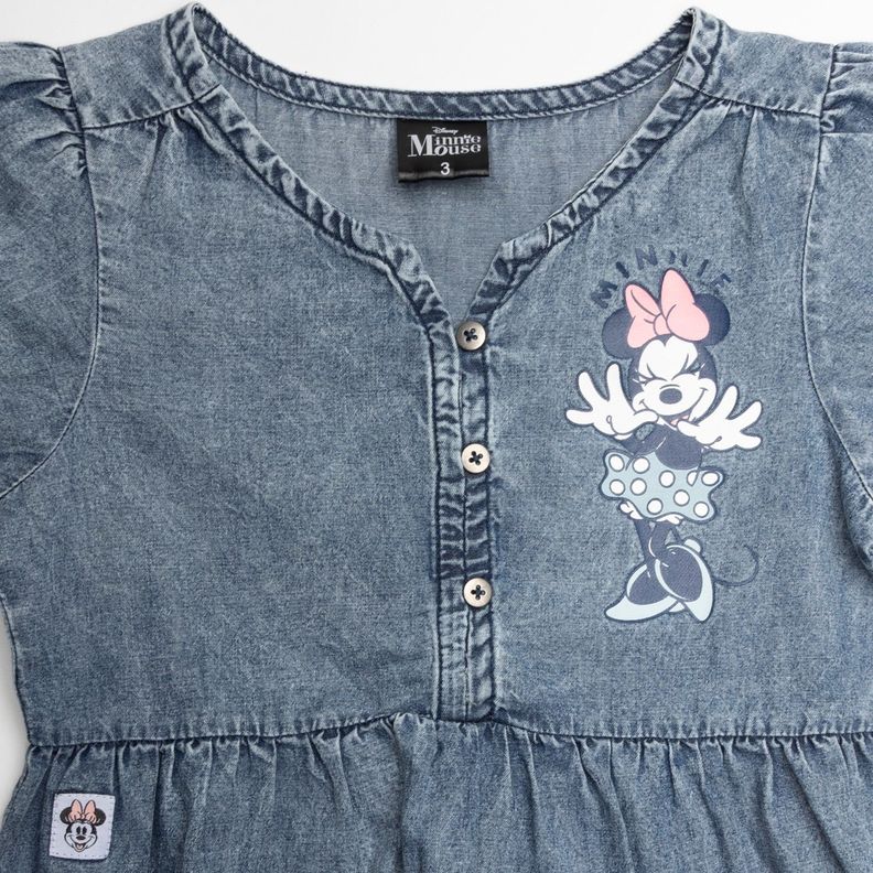 Vestido Niña Logo Minnie Denim Disney-1