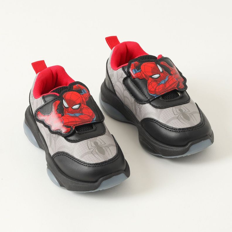 Zapatilla Con Luces Niño Spiderman Spidey Threads Negro Marvel-1