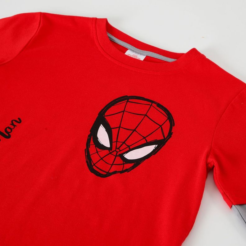 Polera Manga Larga Niño Spiderman Spider Gesto Rojo Marvel-1