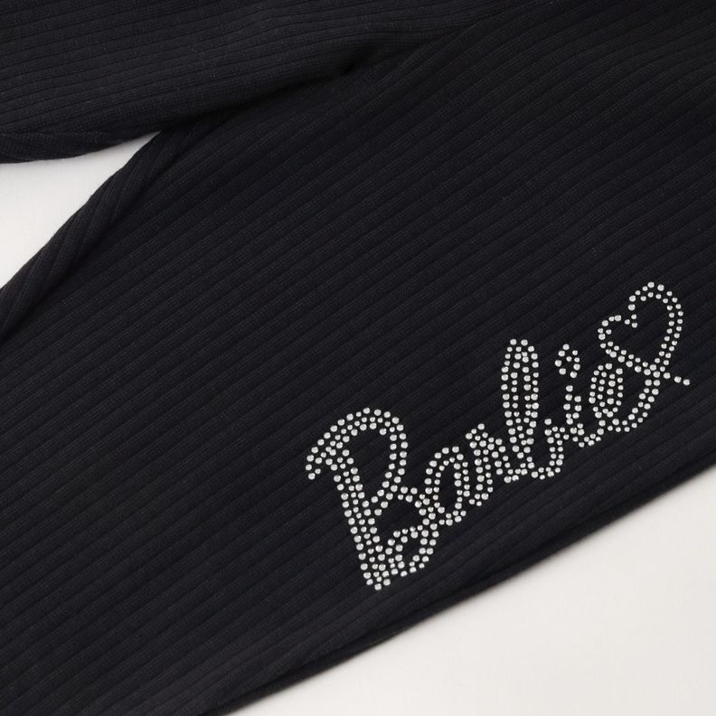 Calza Niña Logo Negro Barbie-1