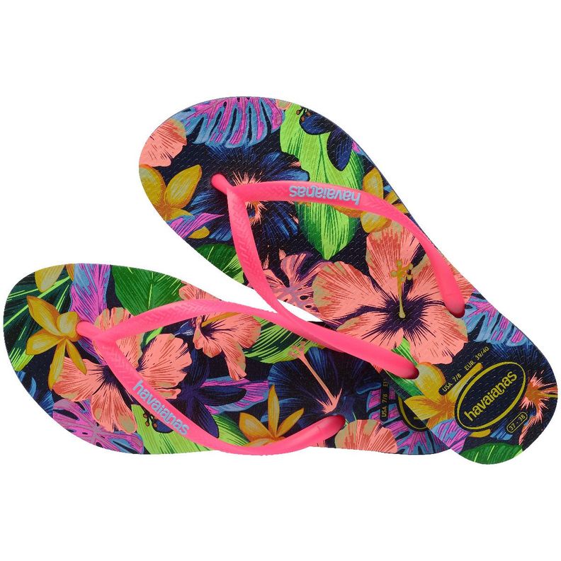 Sandalia Mujer Slim Neon Flora Fucsia Havaianas-3