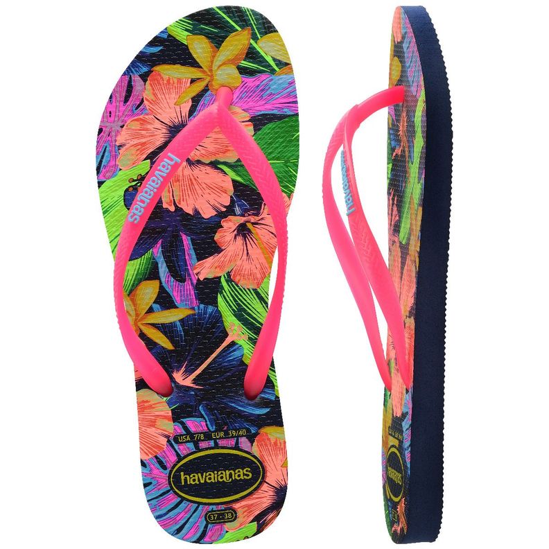 Sandalia Mujer Slim Neon Flora Fucsia Havaianas-4