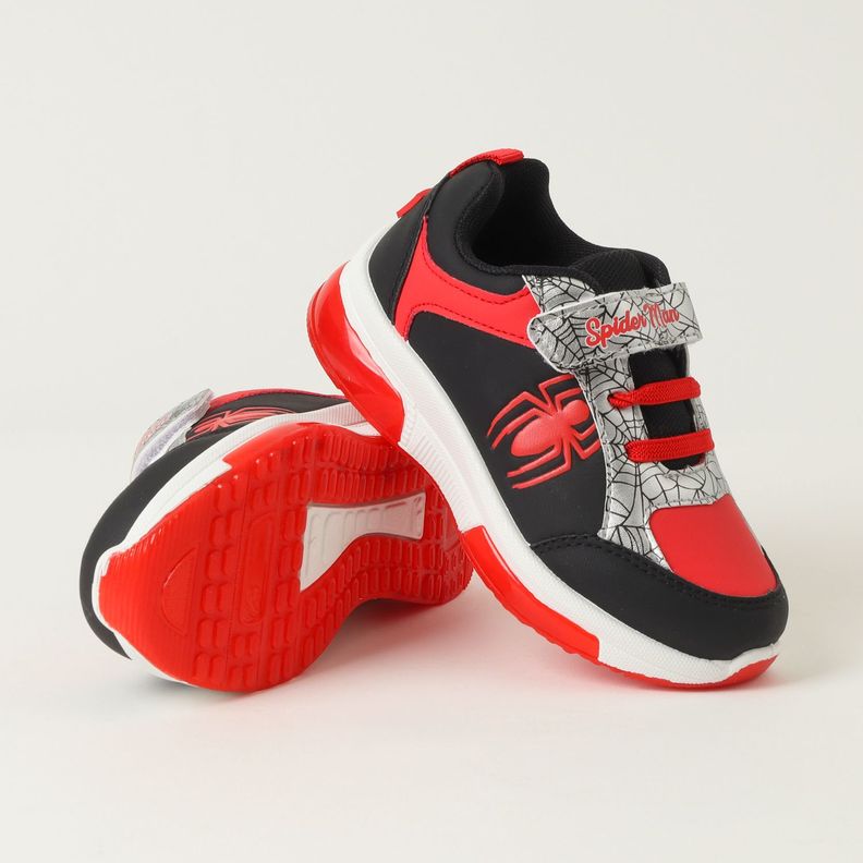 Zapatilla Con Luces Niño Spiderman Spider Negro Marvel-3